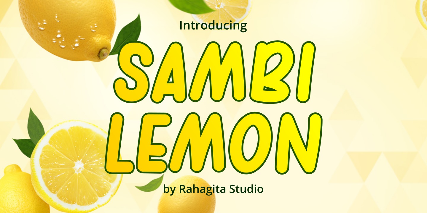 Пример шрифта Sambi Lemon #1
